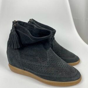 Isabel Marant Black Ankle Boots with Tassel Detail